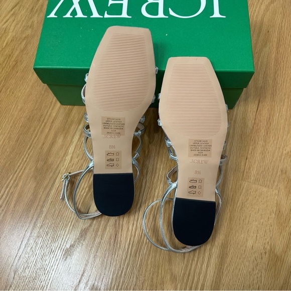Jcrew Capri Silver Strappy Sandals - Picture 3 of 4